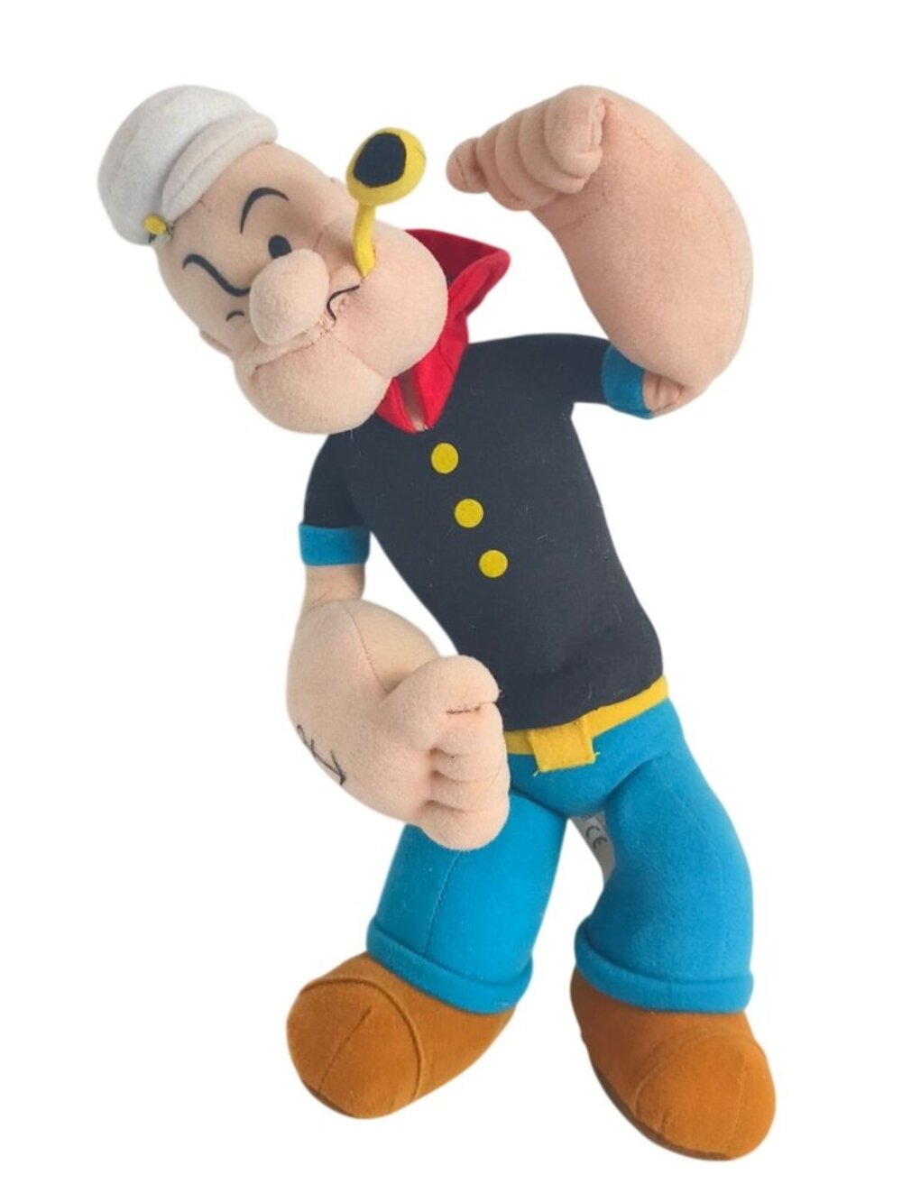 Vtg Popeye Plush Figure 15.5" Cartoon Collectible Pipe Anchor Tattoo Nostalgic
